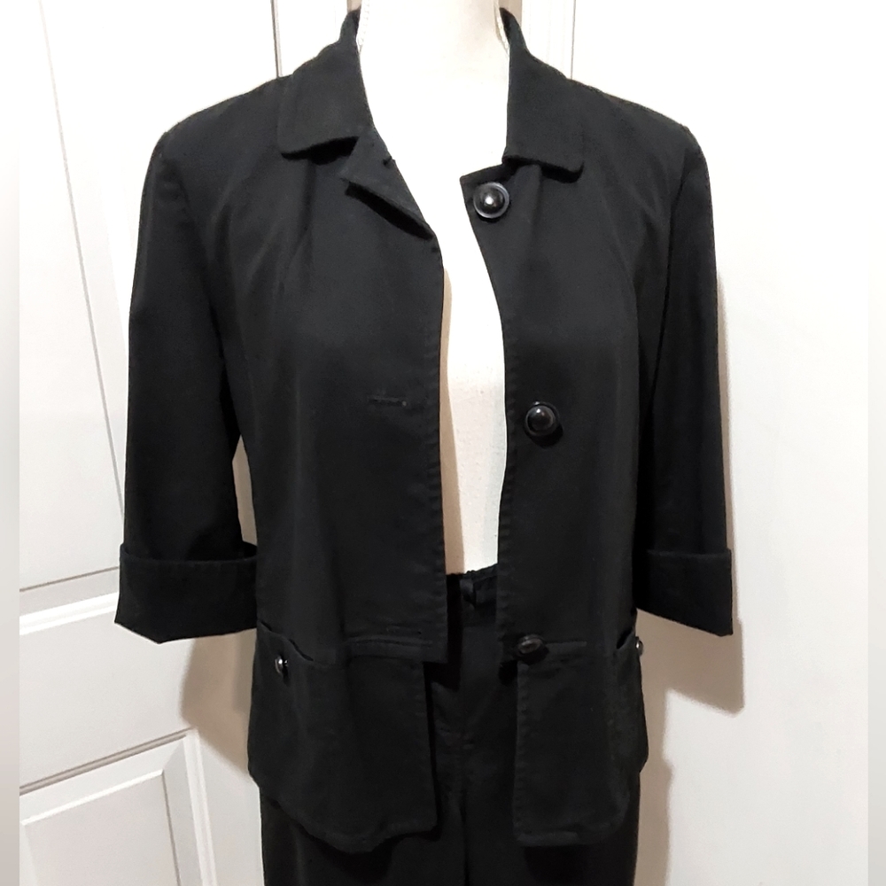Talbots Basic Black Blazer/Jacket Euc - image 1